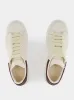 Off White and Bordeaux Oversized Sneakers sold by Fashion Clinic