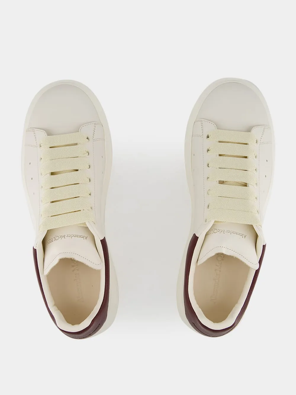 Off White and Bordeaux Oversized Sneakers sold by Fashion Clinic product image thumbnail 4