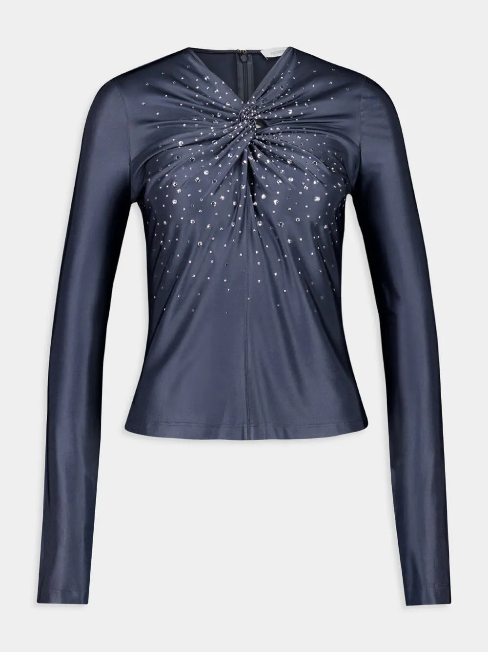 Ardoise Long-Sleeve Embellished Wrap Top sold by Fashion Clinic