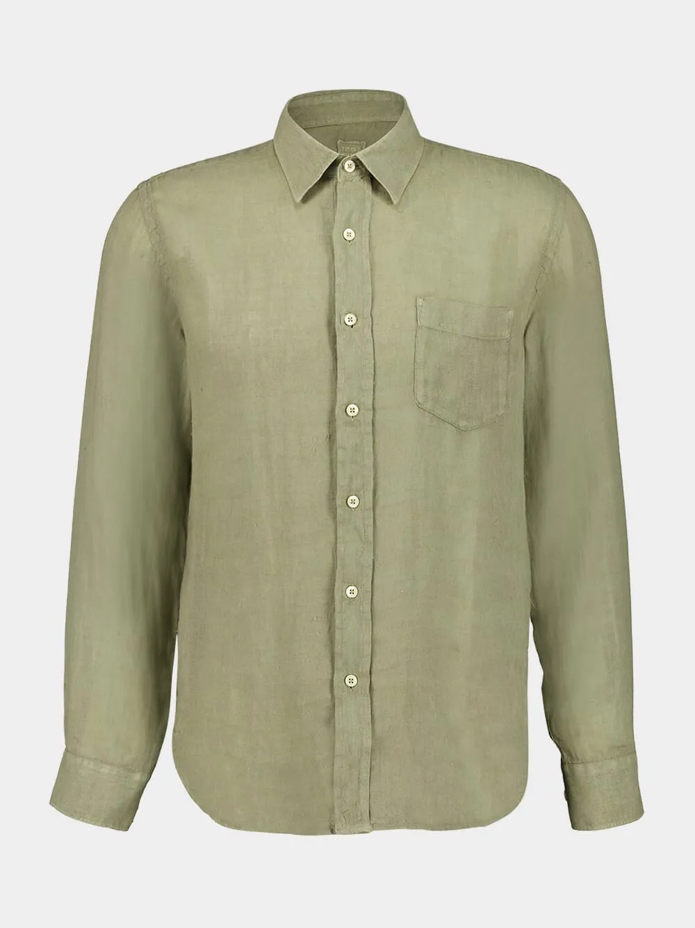 Cactus Long-Sleeve Regular Fit Linen Shirt sold by Fashion Clinic
