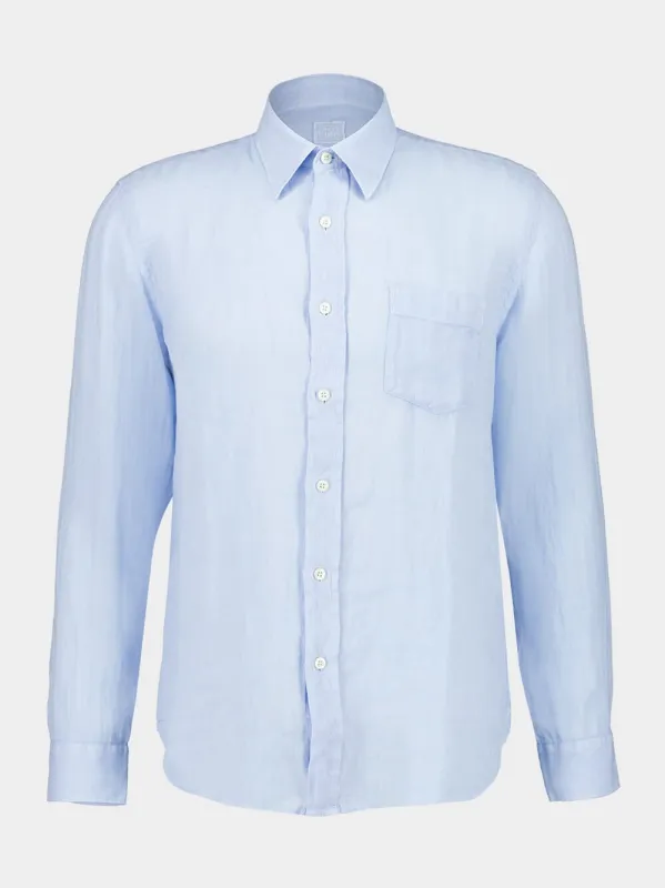 Aquatic Long-Sleeve Regular Fit Linen Shirt sold by Fashion Clinic
