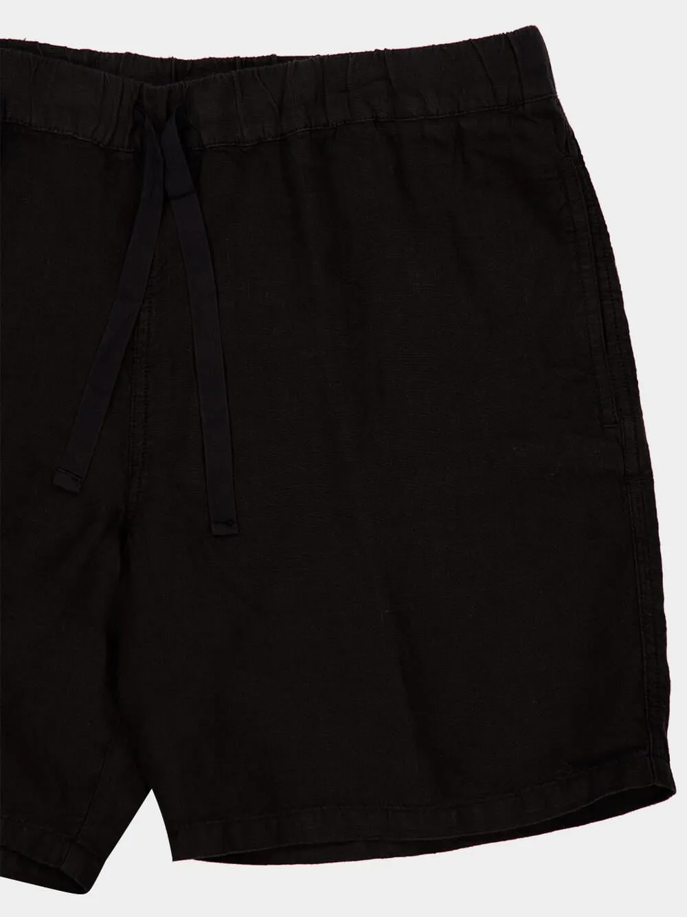 Black Bermuda Linen Shorts sold by Fashion Clinic product image thumbnail 3