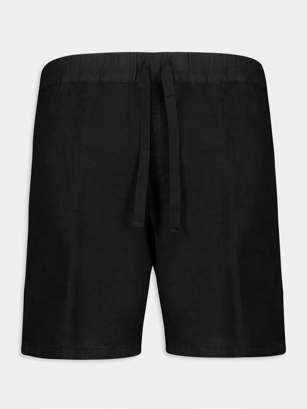 Black Bermuda Linen Shorts sold by Fashion Clinic