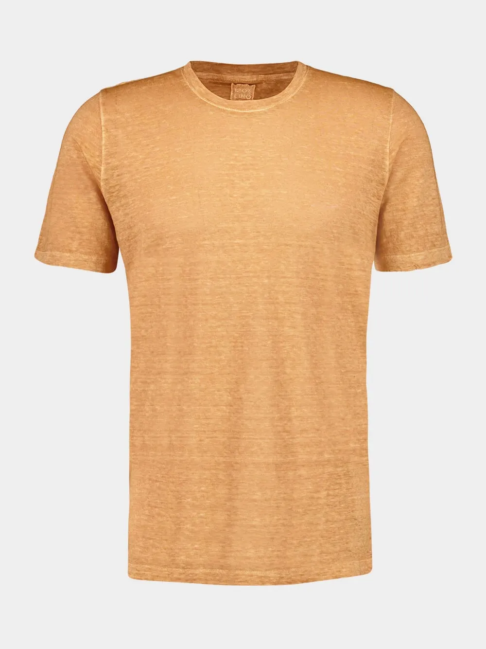 Apricot Soft Fade Linen Short Sleeve T-Shirt sold by Fashion Clinic