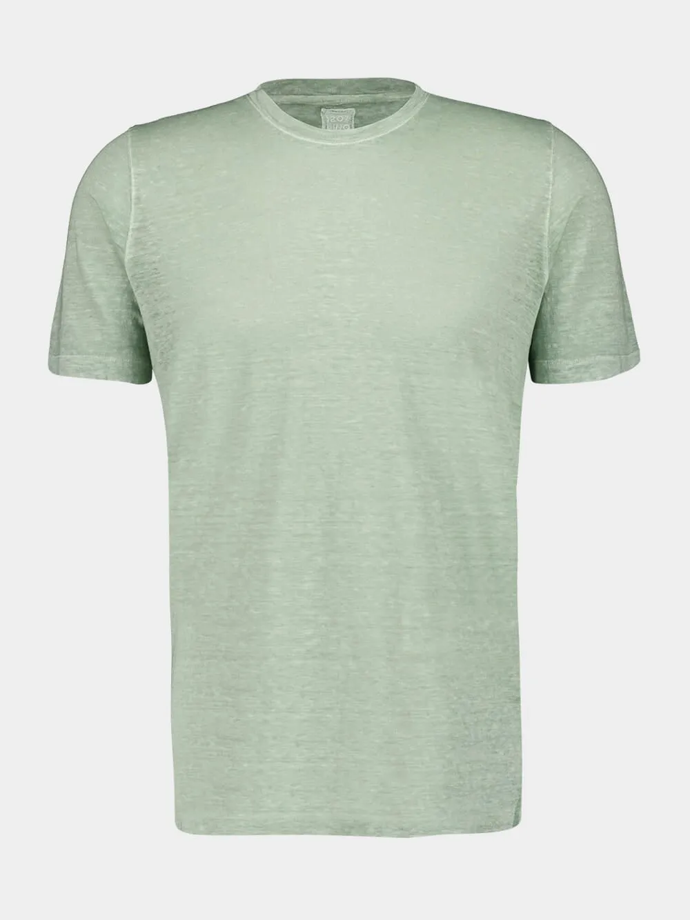 Pistache Soft Fade Linen Short Sleeve T-Shirt sold by Fashion Clinic