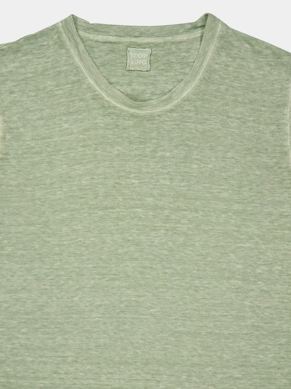 Pistache Soft Fade Linen Short Sleeve T-Shirt sold by Fashion Clinic product image thumbnail 3