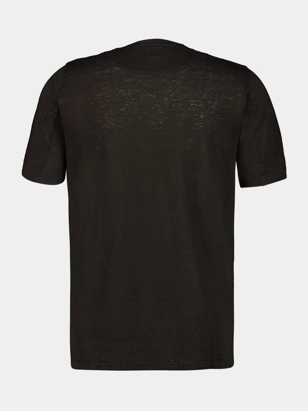 Black Linen T-Shirt sold by Fashion Clinic product image thumbnail 2