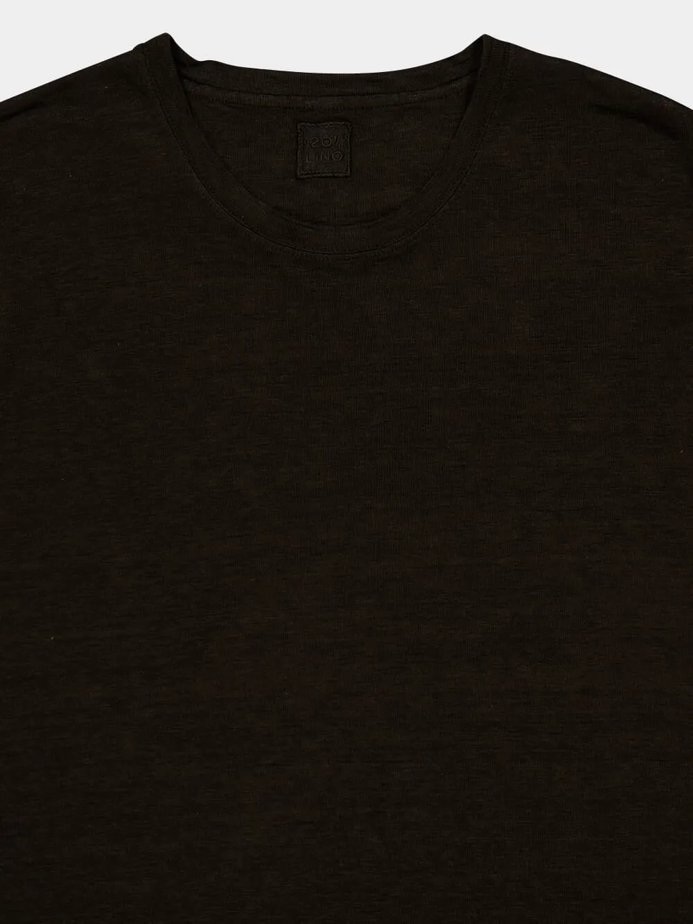 Black Linen T-Shirt sold by Fashion Clinic product image thumbnail 3