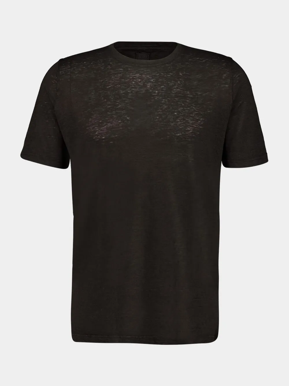 Black Linen T-Shirt sold by Fashion Clinic