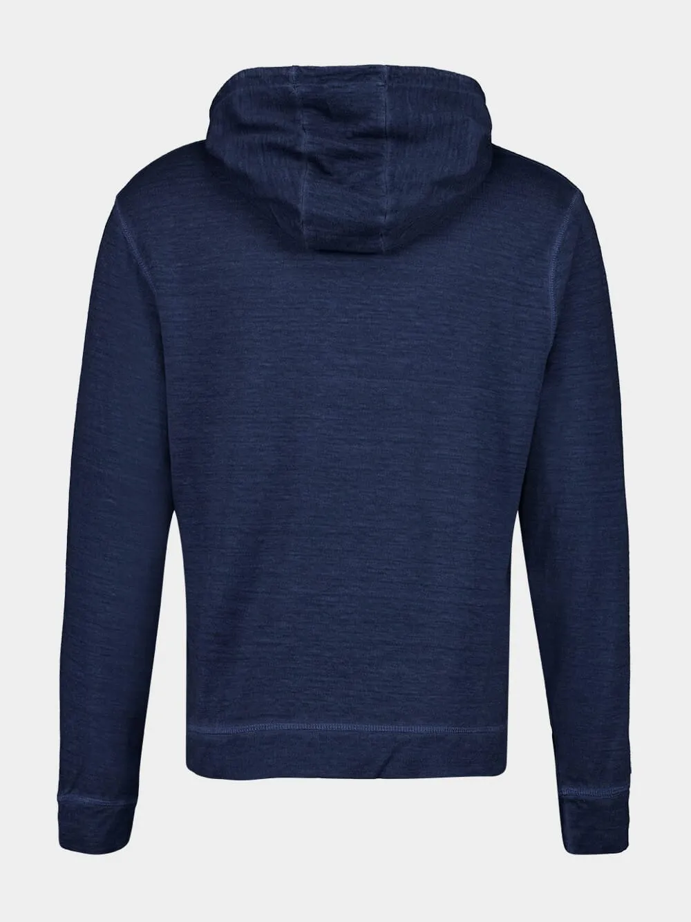 Navy Blue Fade Long-Sleeve Hooded Sweatshirt sold by Fashion Clinic product image thumbnail 2