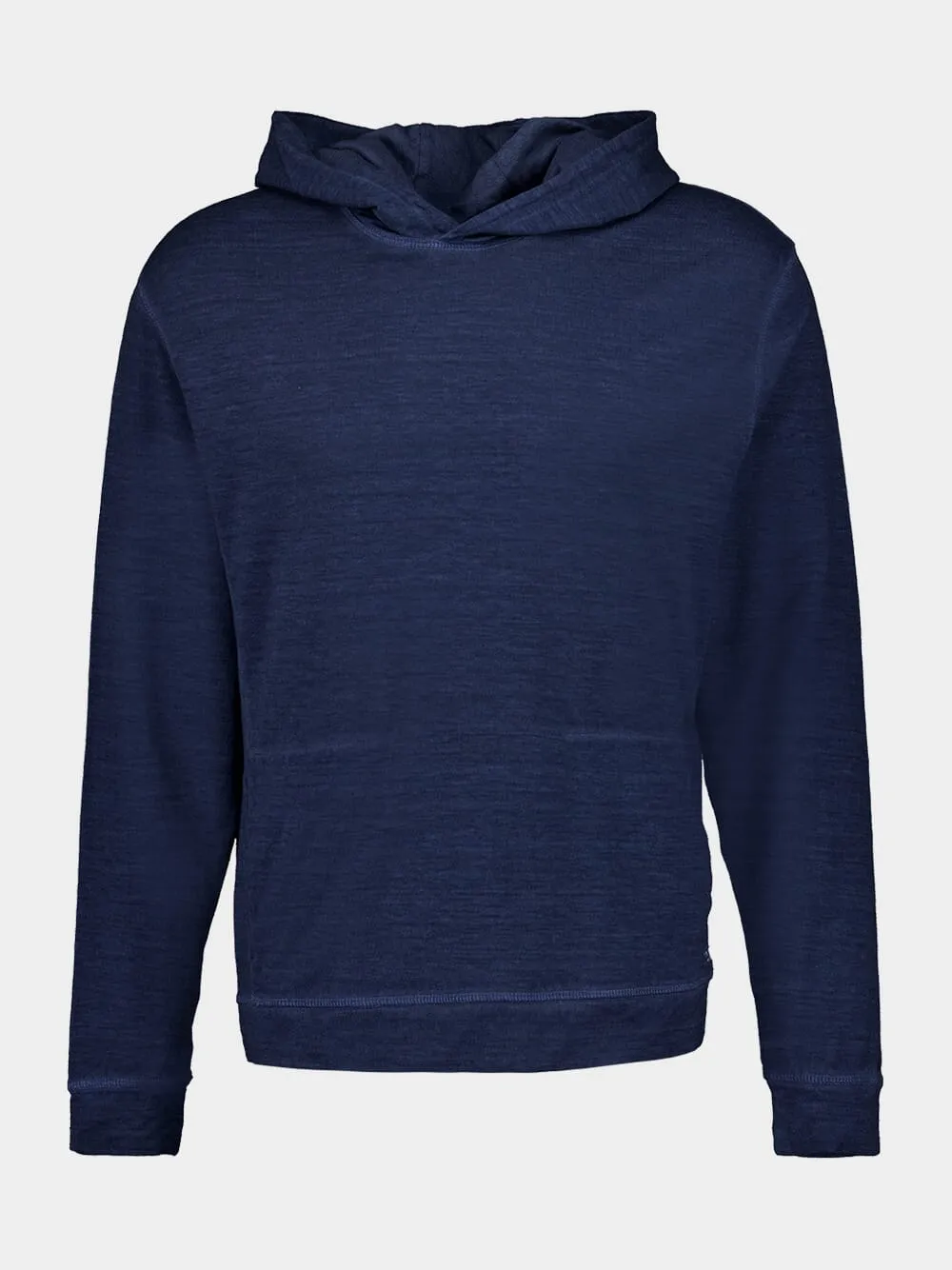 Navy Blue Fade Long-Sleeve Hooded Sweatshirt sold by Fashion Clinic