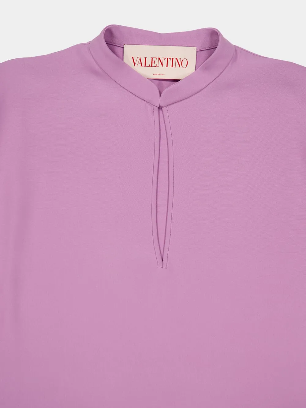 Lilac Mini Dress V-Neck Cady Couture Silk sold by Fashion Clinic product image thumbnail 3