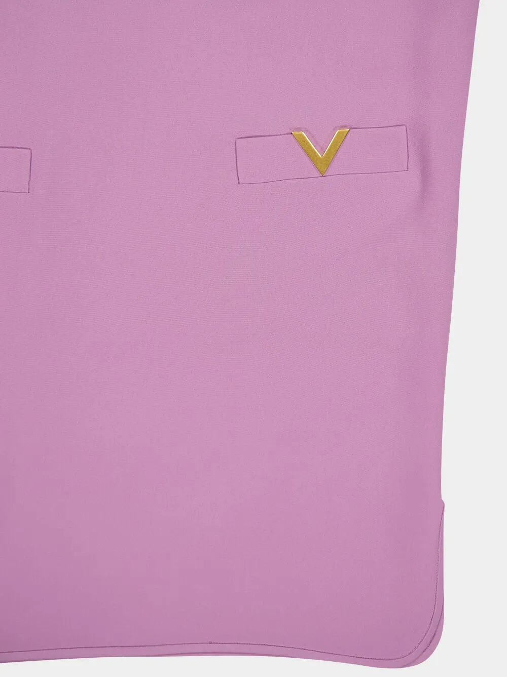 Lilac Mini Dress V-Neck Cady Couture Silk sold by Fashion Clinic product image thumbnail 4