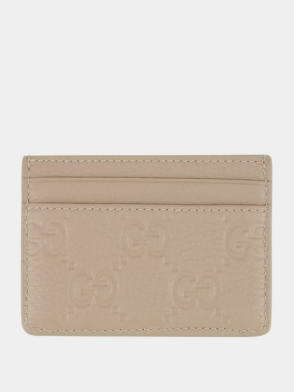 Taupe GG Emblem Card Case sold by Fashion Clinic product image thumbnail 2