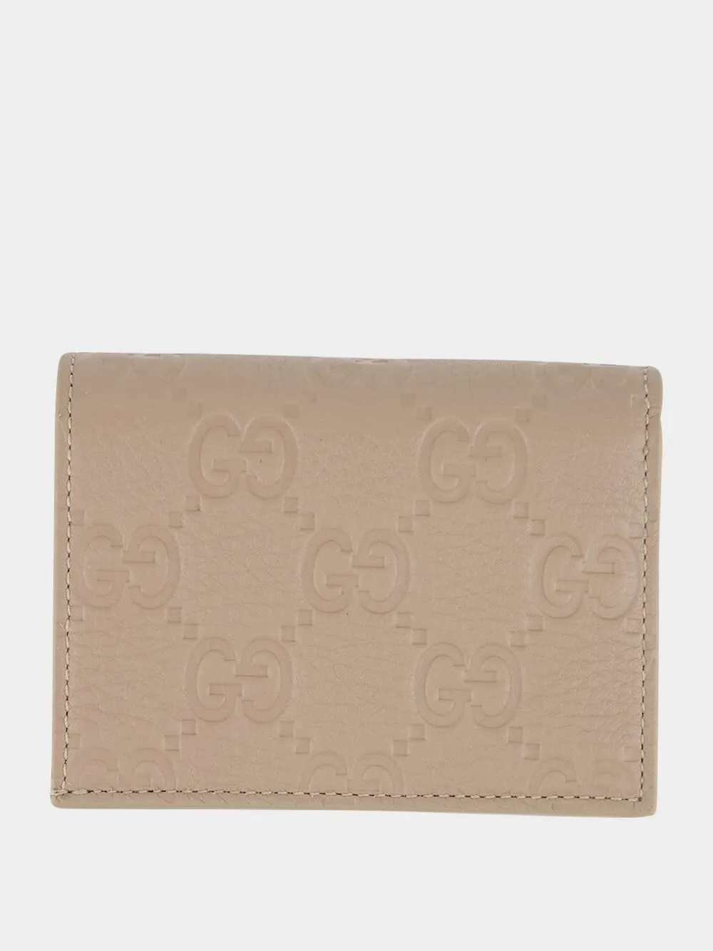 Taupe GG Emblem Mini Wallet sold by Fashion Clinic product image thumbnail 2