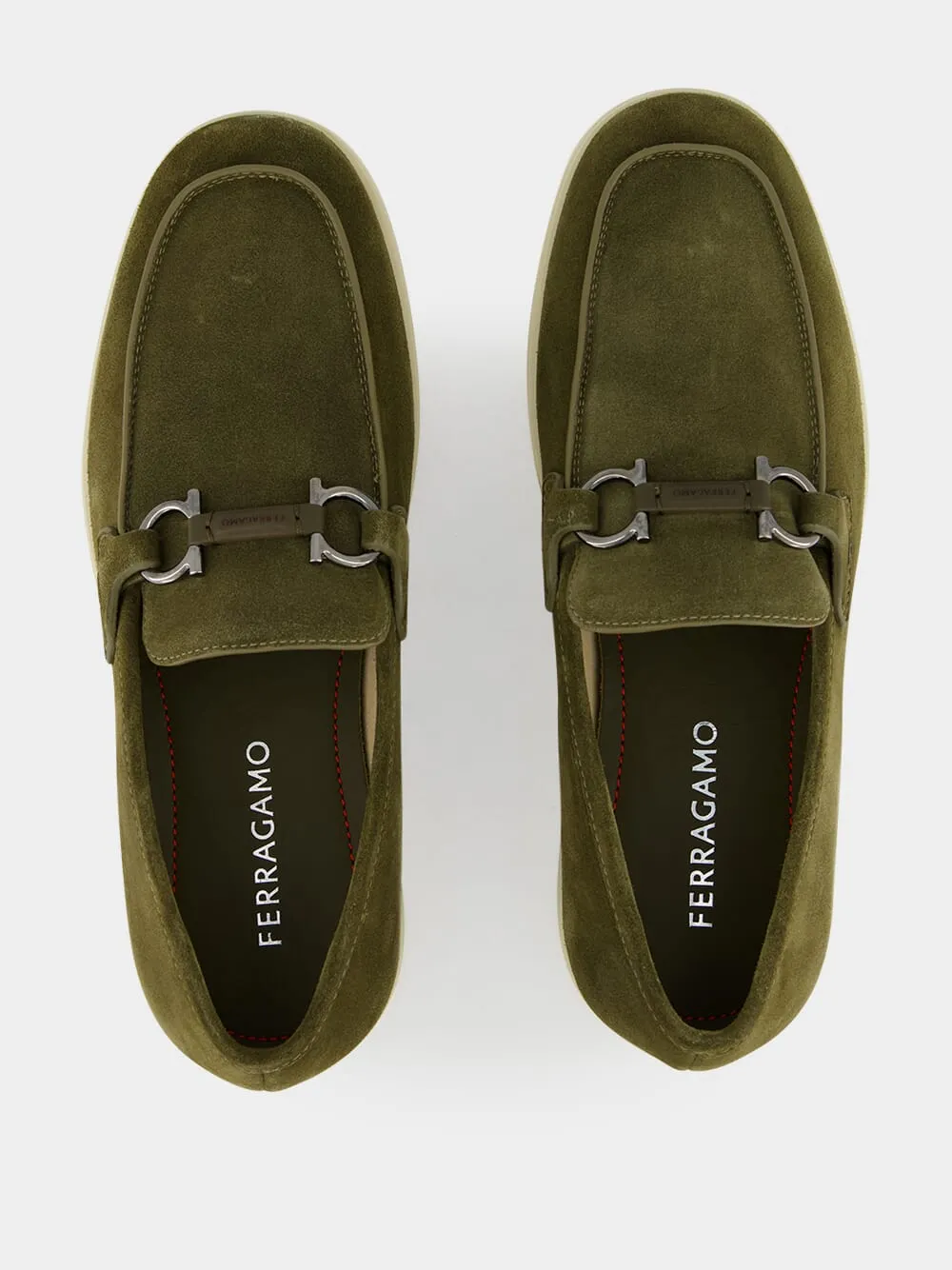 Olive Green Suede Casual Moccasins sold by Fashion Clinic product image thumbnail 4