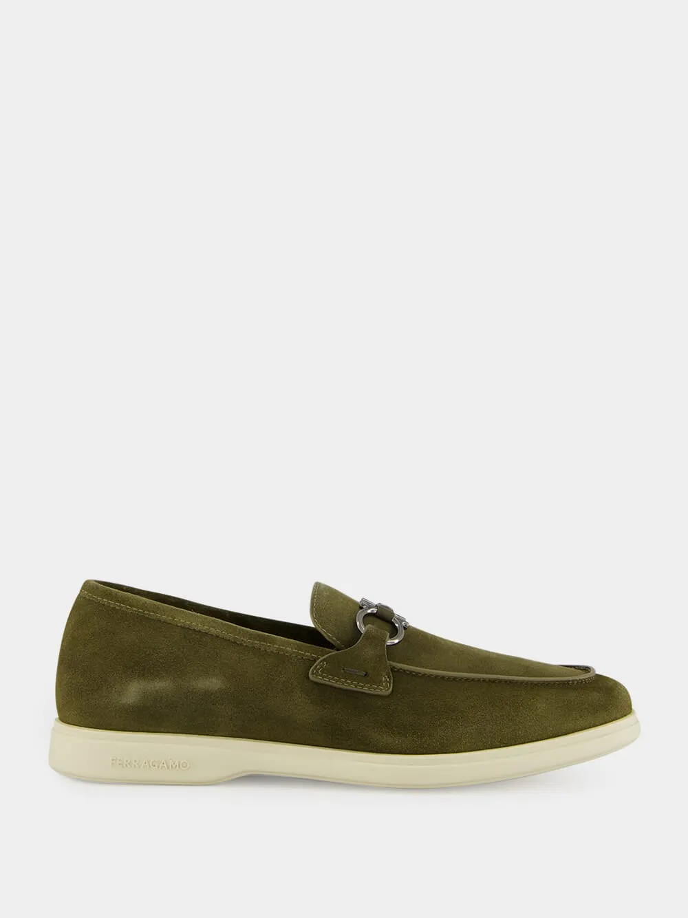 Olive Green Suede Casual Moccasins sold by Fashion Clinic