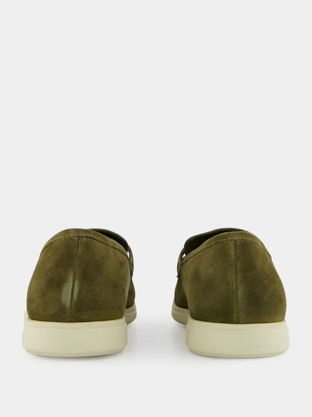 Olive Green Suede Casual Moccasins sold by Fashion Clinic product image thumbnail 5