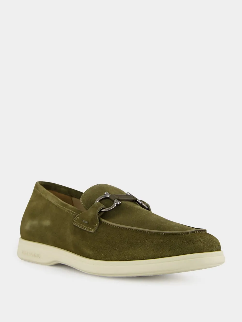 Olive Green Suede Casual Moccasins sold by Fashion Clinic product image thumbnail 2