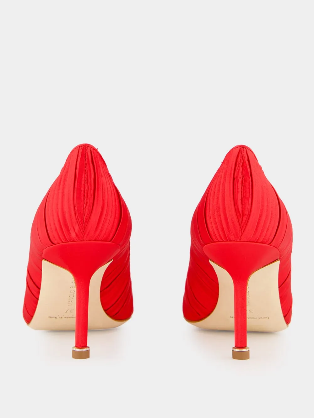 Red Satin Hangisi Pumps sold by Fashion Clinic product image thumbnail 5