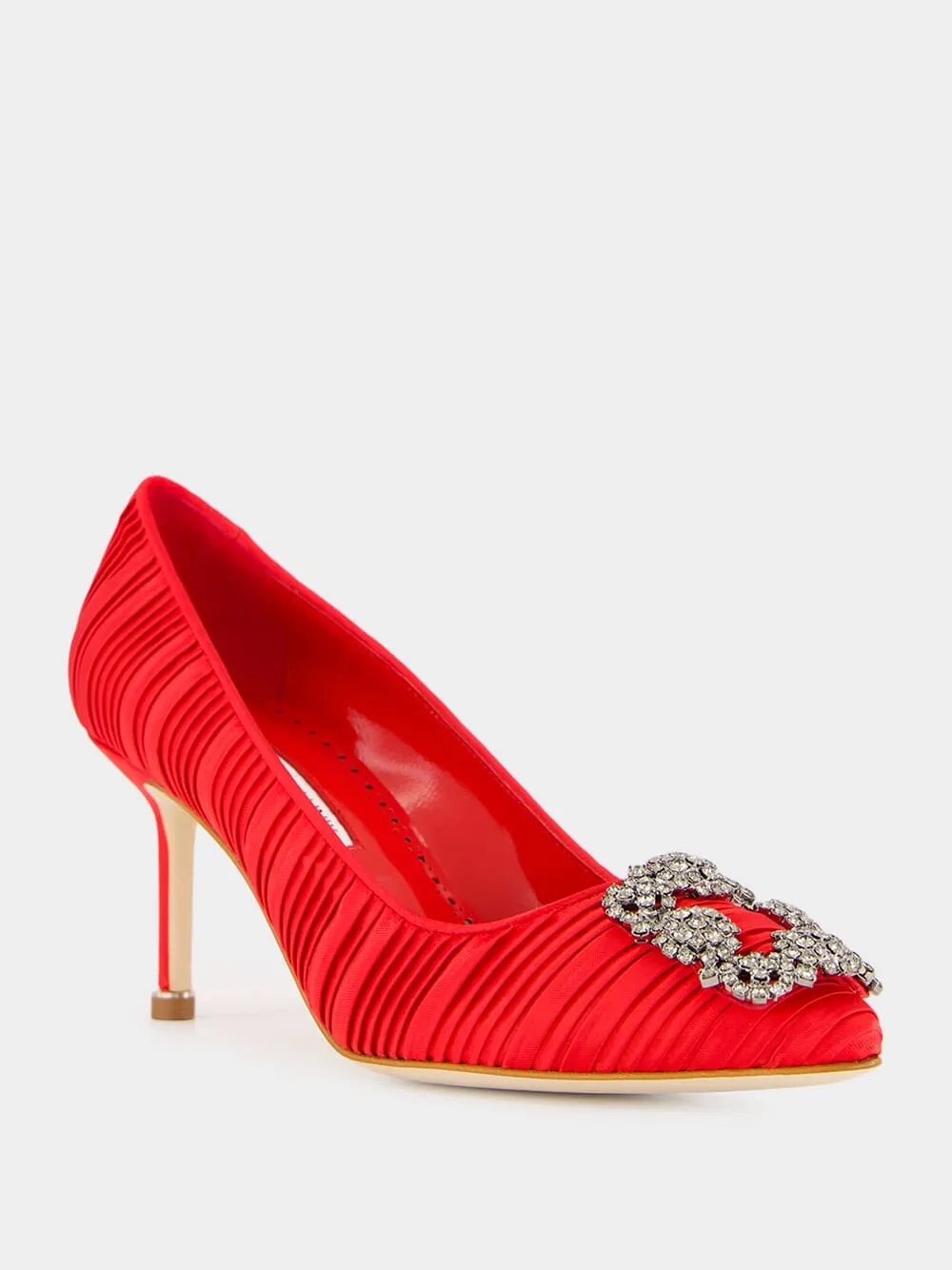 Red Satin Hangisi Pumps sold by Fashion Clinic product image thumbnail 2
