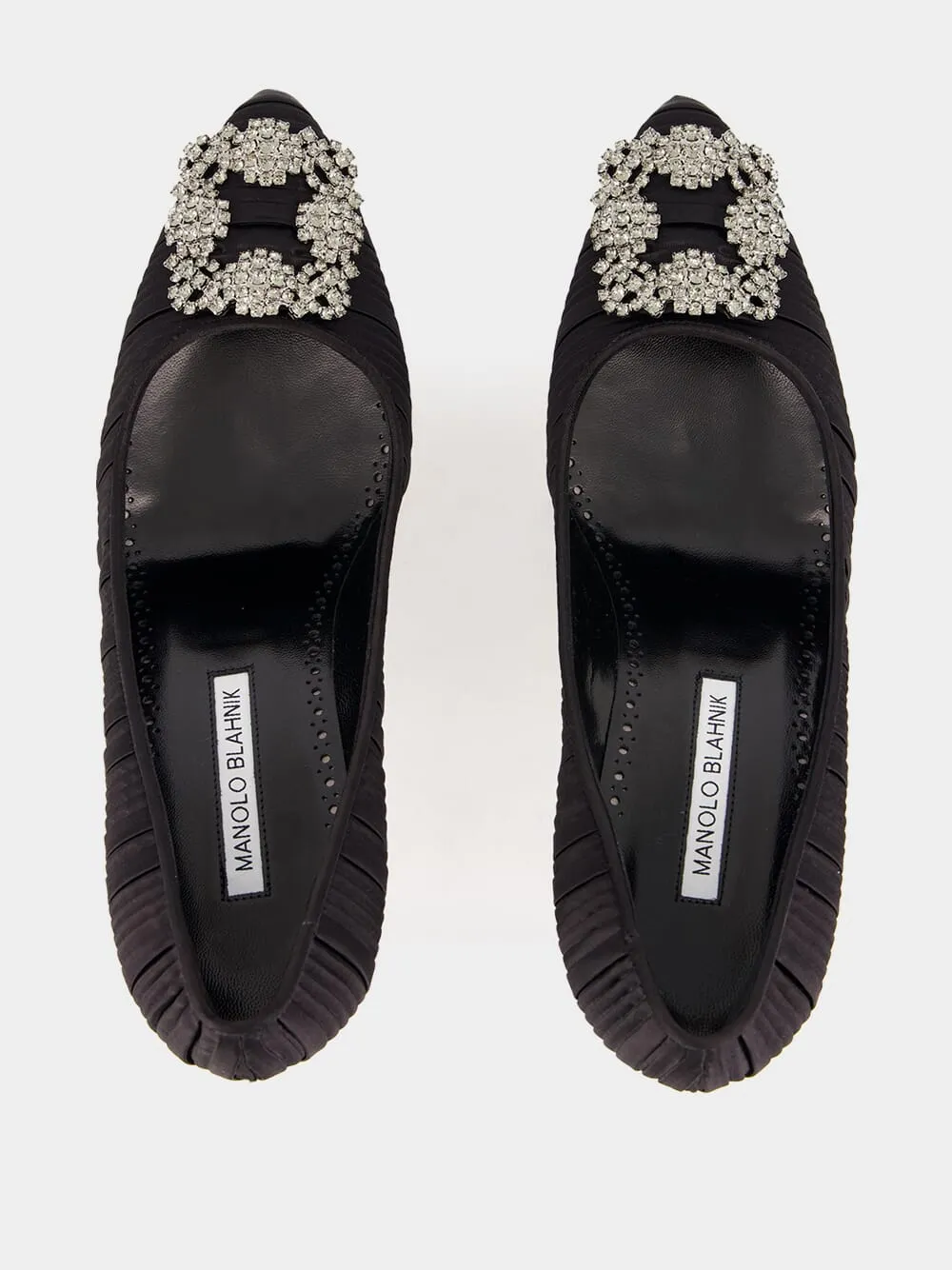 Black Satin Hangisi Pumps sold by Fashion Clinic product image thumbnail 4