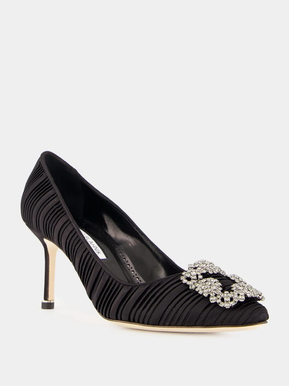 Black Satin Hangisi Pumps sold by Fashion Clinic product image thumbnail 2
