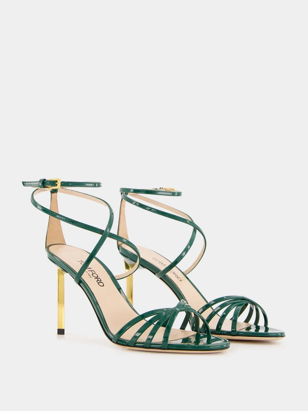 Emerald Green Patent Leather Ida Sandal sold by Fashion Clinic product image thumbnail 3
