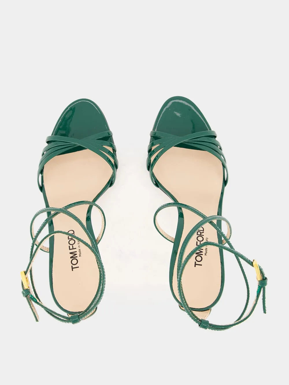 Emerald Green Patent Leather Ida Sandal sold by Fashion Clinic product image thumbnail 4