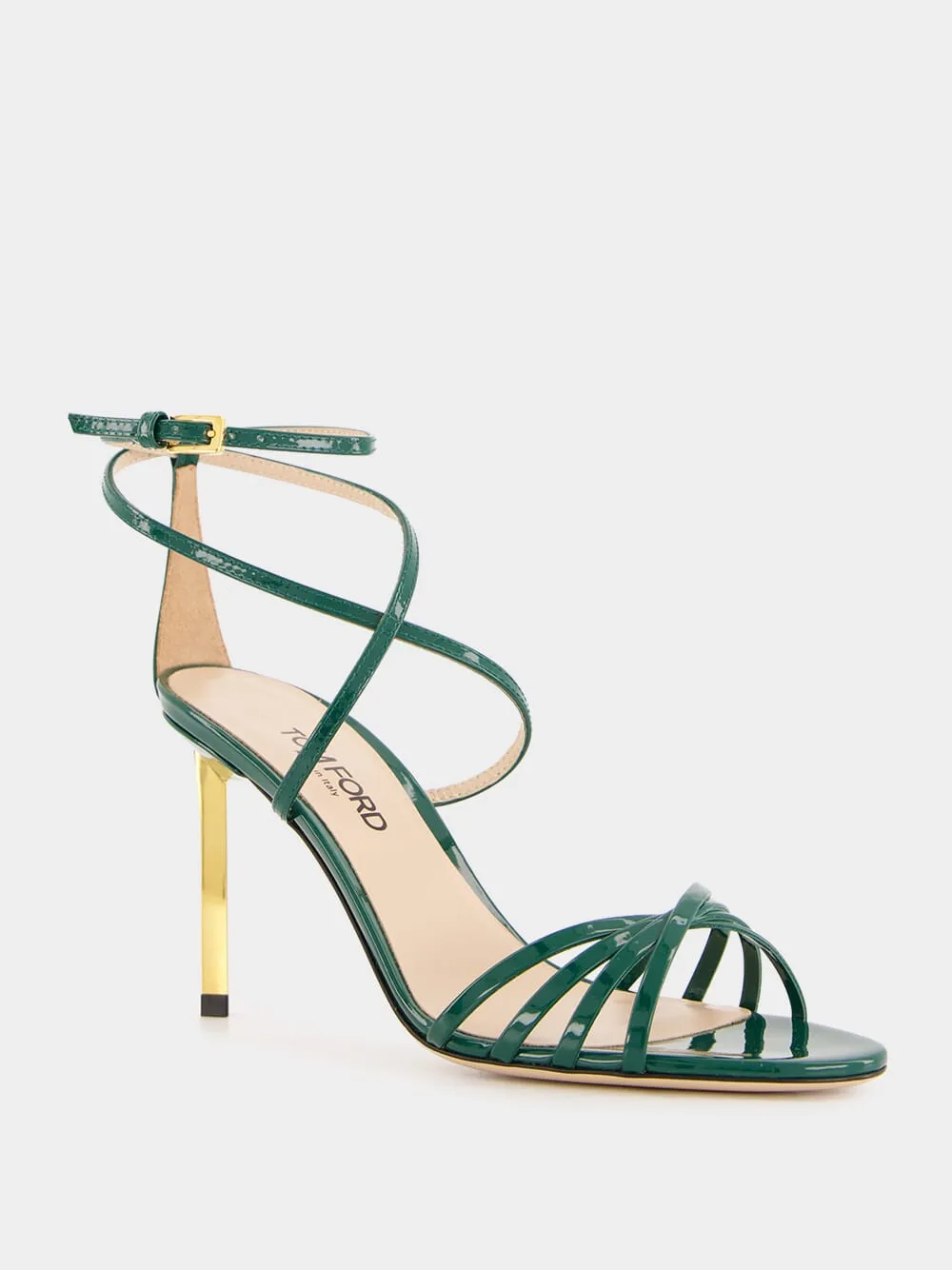 Emerald Green Patent Leather Ida Sandal sold by Fashion Clinic product image thumbnail 2