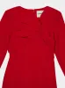 Red Long Sleeve Light Cady Midi Dress sold by Fashion Clinic