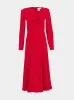 Red Long Sleeve Light Cady Midi Dress sold by Fashion Clinic
