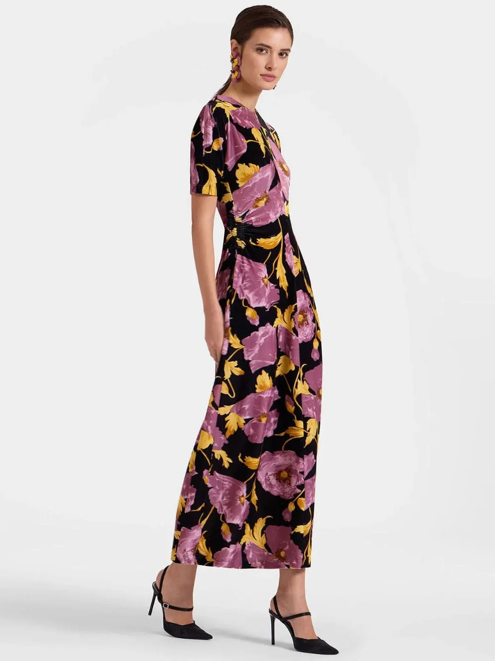 Angelica Black Velvet Stretch Dress sold by Fashion Clinic product image thumbnail 2