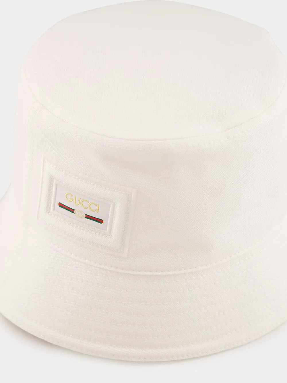 White Cotton Canvas Bucket Hat sold by Fashion Clinic product image thumbnail 3