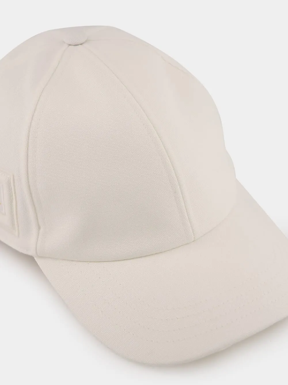 White Cotton Canvas Baseball Hat sold by Fashion Clinic product image thumbnail 3