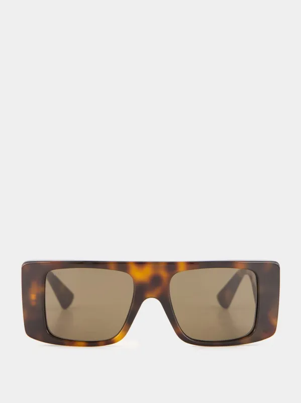 Brown Rectangular Frame Sunglasses sold by Fashion Clinic