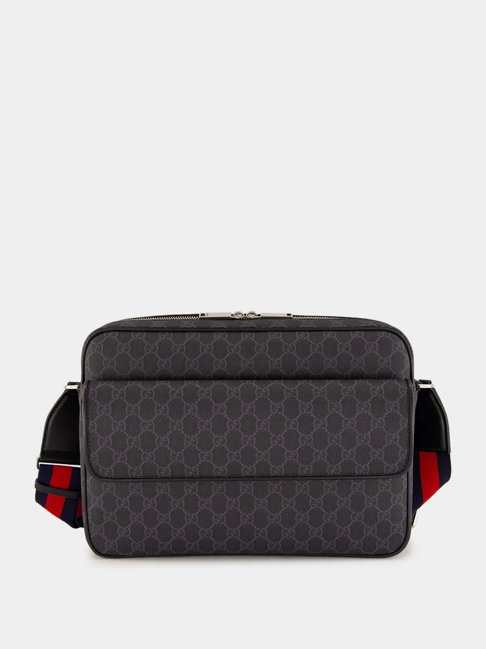 Black GG Supreme Canvas Messenger Bag sold by Fashion Clinic
