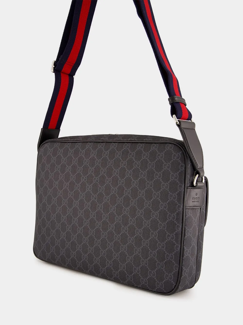 Black GG Supreme Canvas Messenger Bag sold by Fashion Clinic product image thumbnail 5