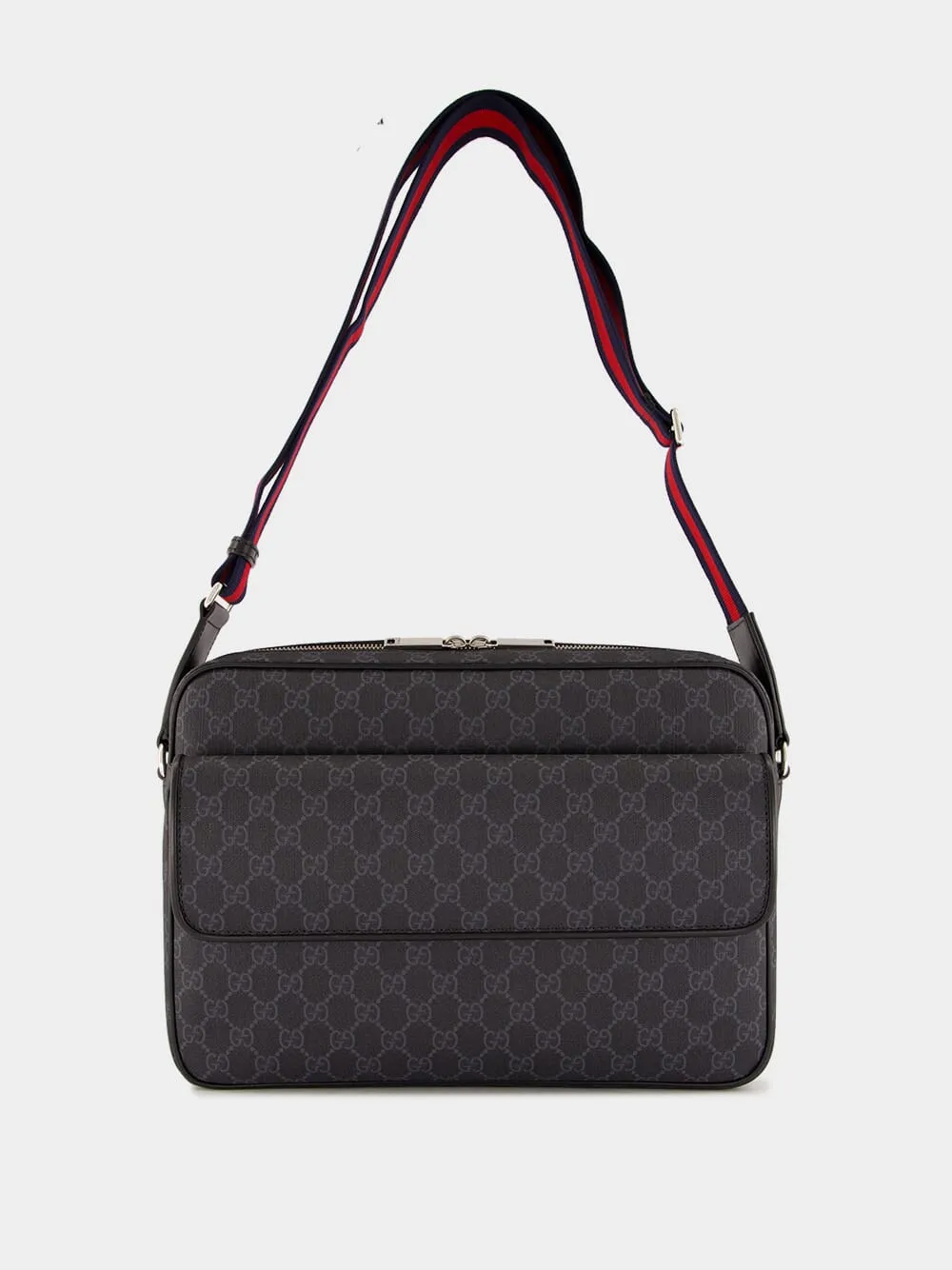 Black GG Supreme Canvas Messenger Bag sold by Fashion Clinic product image thumbnail 2