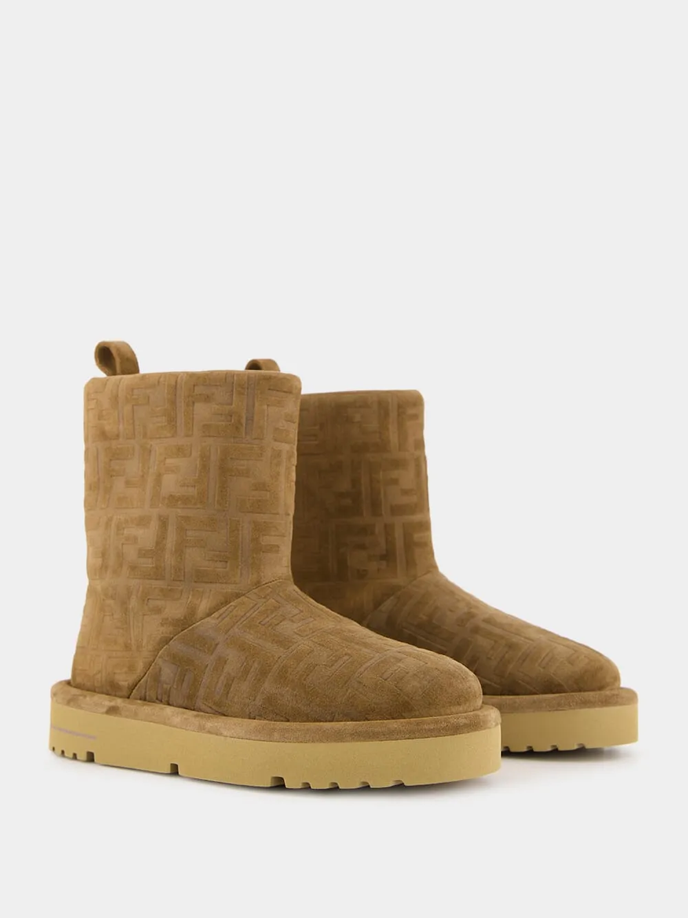 Brown FF Embossed Low Après-Ski Boots sold by Fashion Clinic product image thumbnail 3