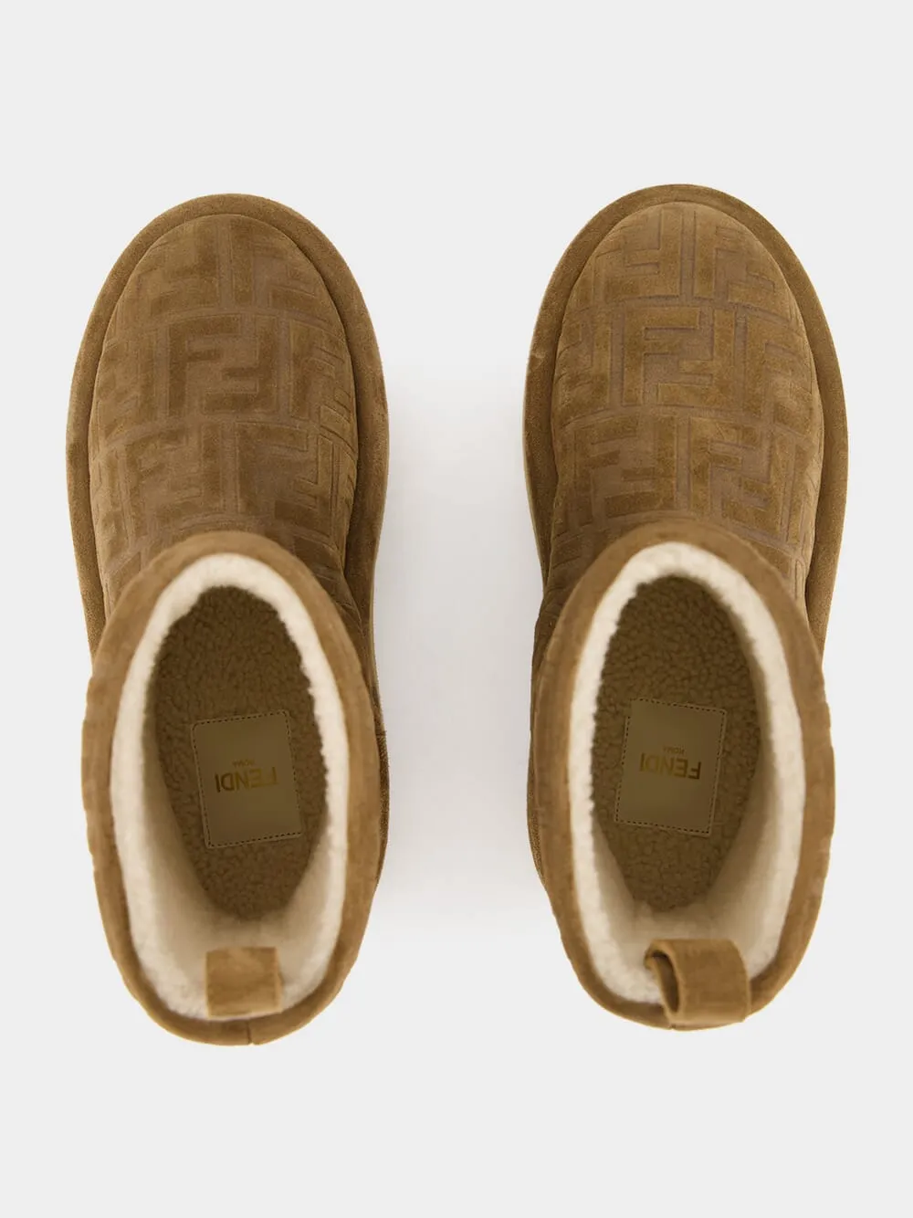 Brown FF Embossed Low Après-Ski Boots sold by Fashion Clinic product image thumbnail 4