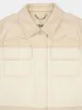 White FF Cropped Denim Jacket sold by Fashion Clinic