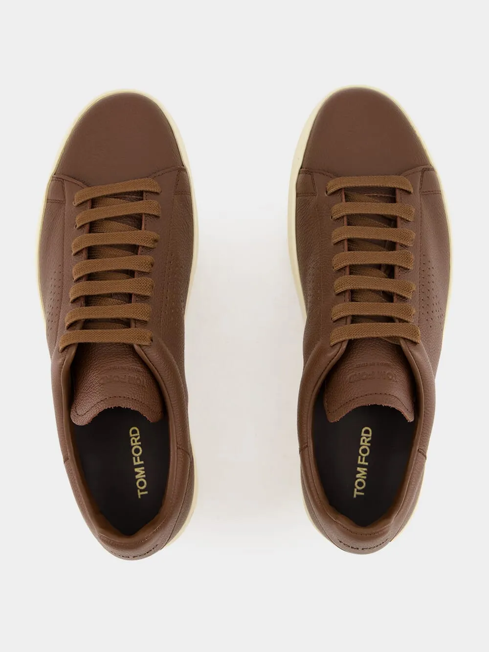Brown Soft Grain Leather Warwick Sneaker sold by Fashion Clinic product image thumbnail 4