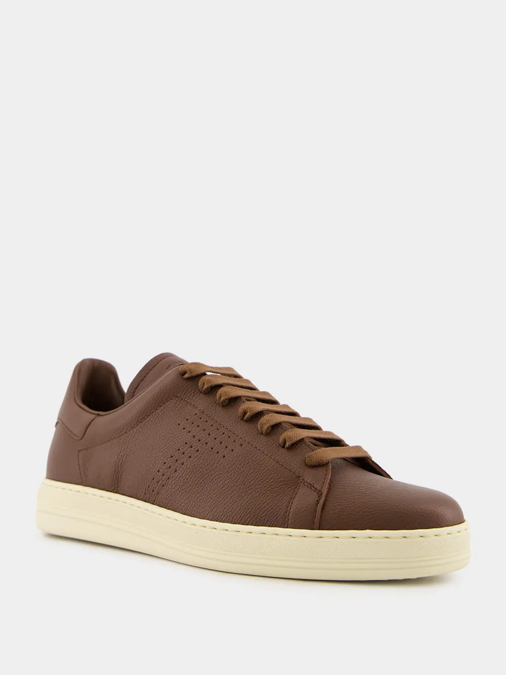 Brown Soft Grain Leather Warwick Sneaker sold by Fashion Clinic product image thumbnail 2