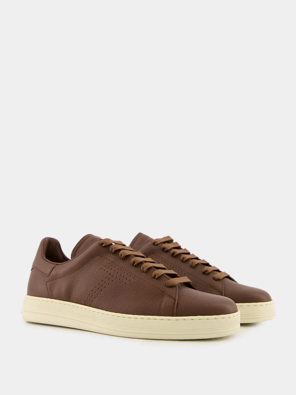 Brown Soft Grain Leather Warwick Sneaker sold by Fashion Clinic product image thumbnail 3