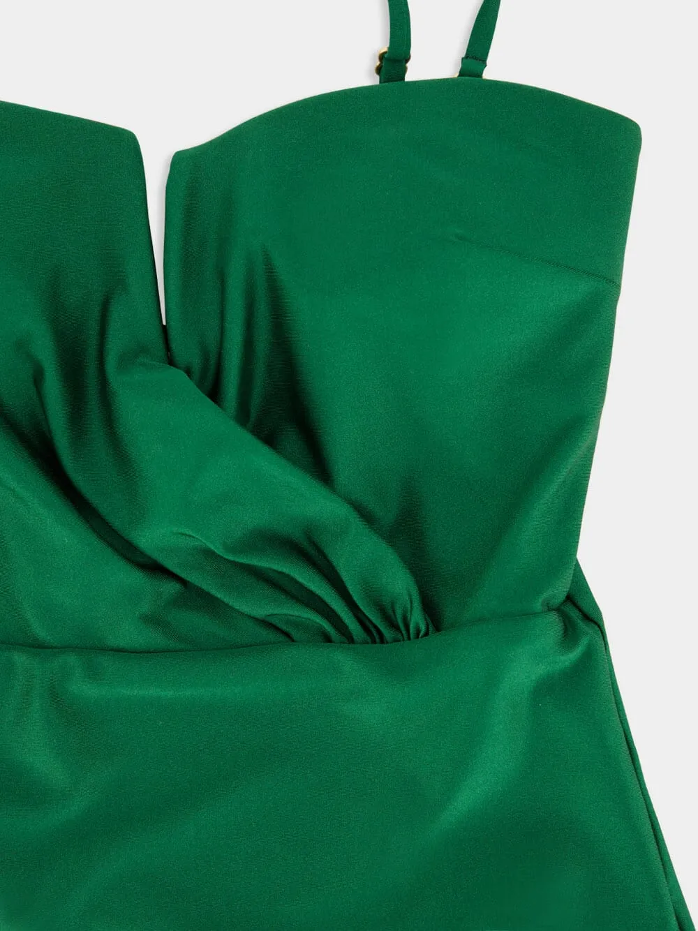 Everley V-Wire Bandeau One-Piece in Emerald sold by Fashion Clinic product image thumbnail 5