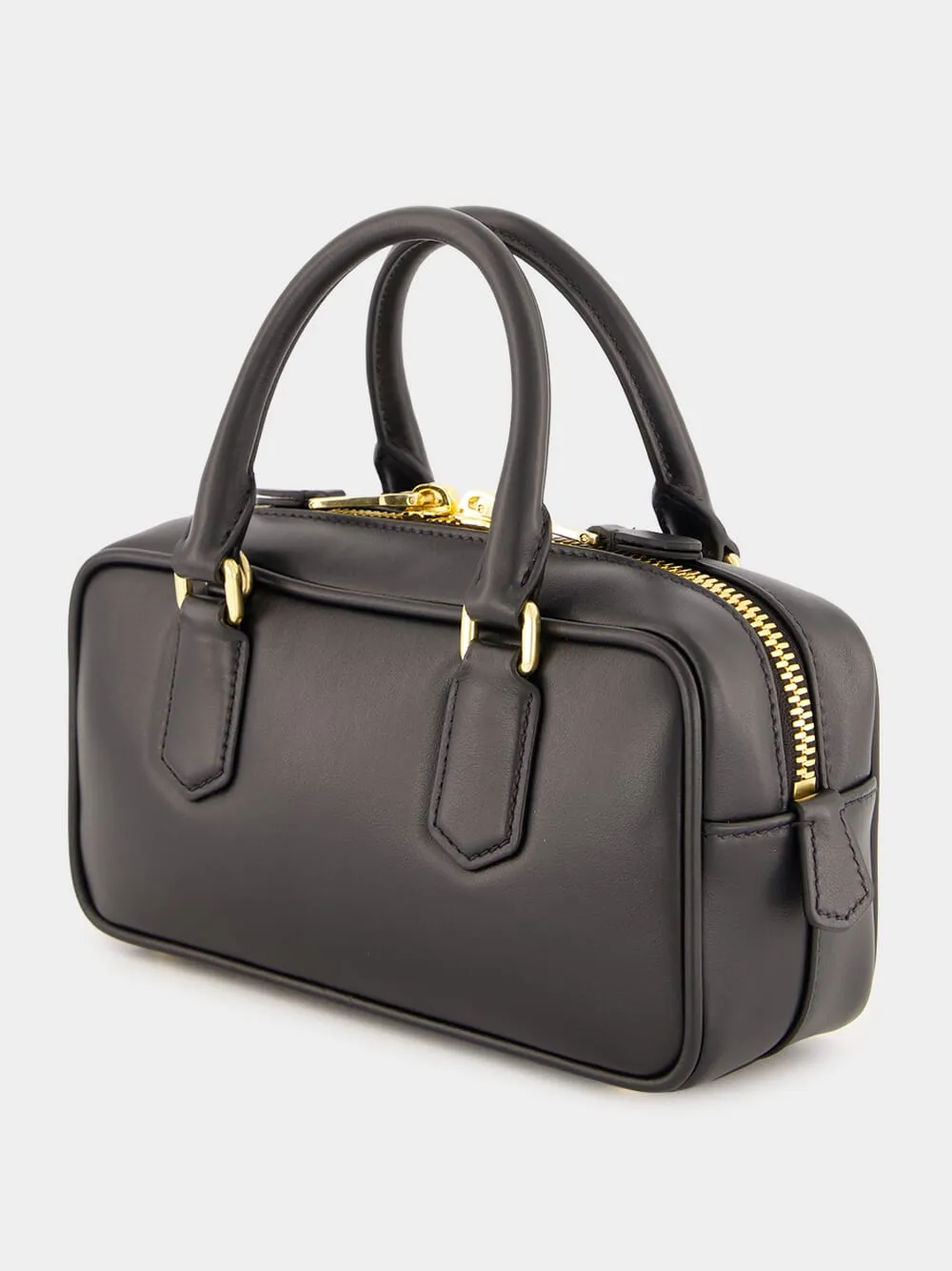Black Arcadie Leather Top-Handle Bag sold by Fashion Clinic product image thumbnail 5