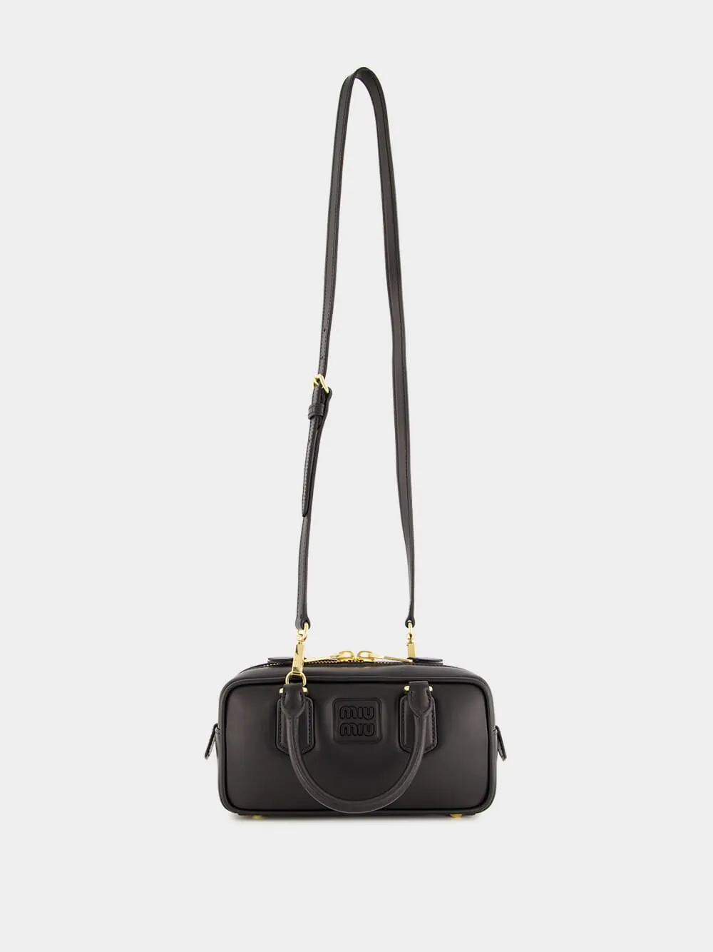 Black Arcadie Leather Top-Handle Bag sold by Fashion Clinic product image thumbnail 2