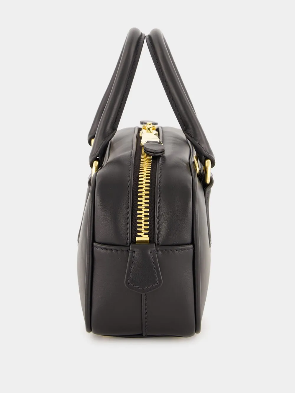 Black Arcadie Leather Top-Handle Bag sold by Fashion Clinic product image thumbnail 4