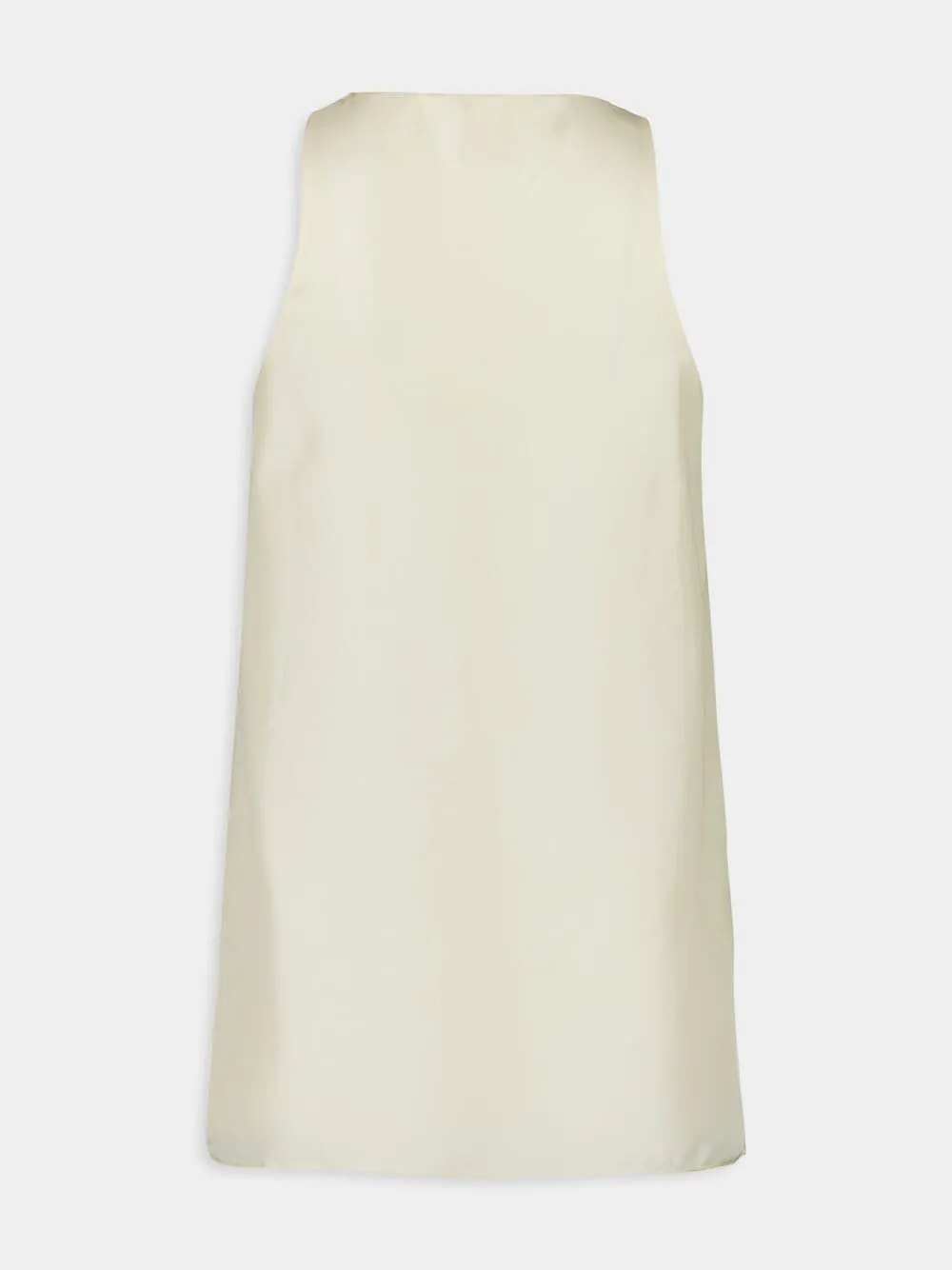 Serena Vanilla Custard the Web Silk Twill Tank-Top sold by Fashion Clinic product image thumbnail 3